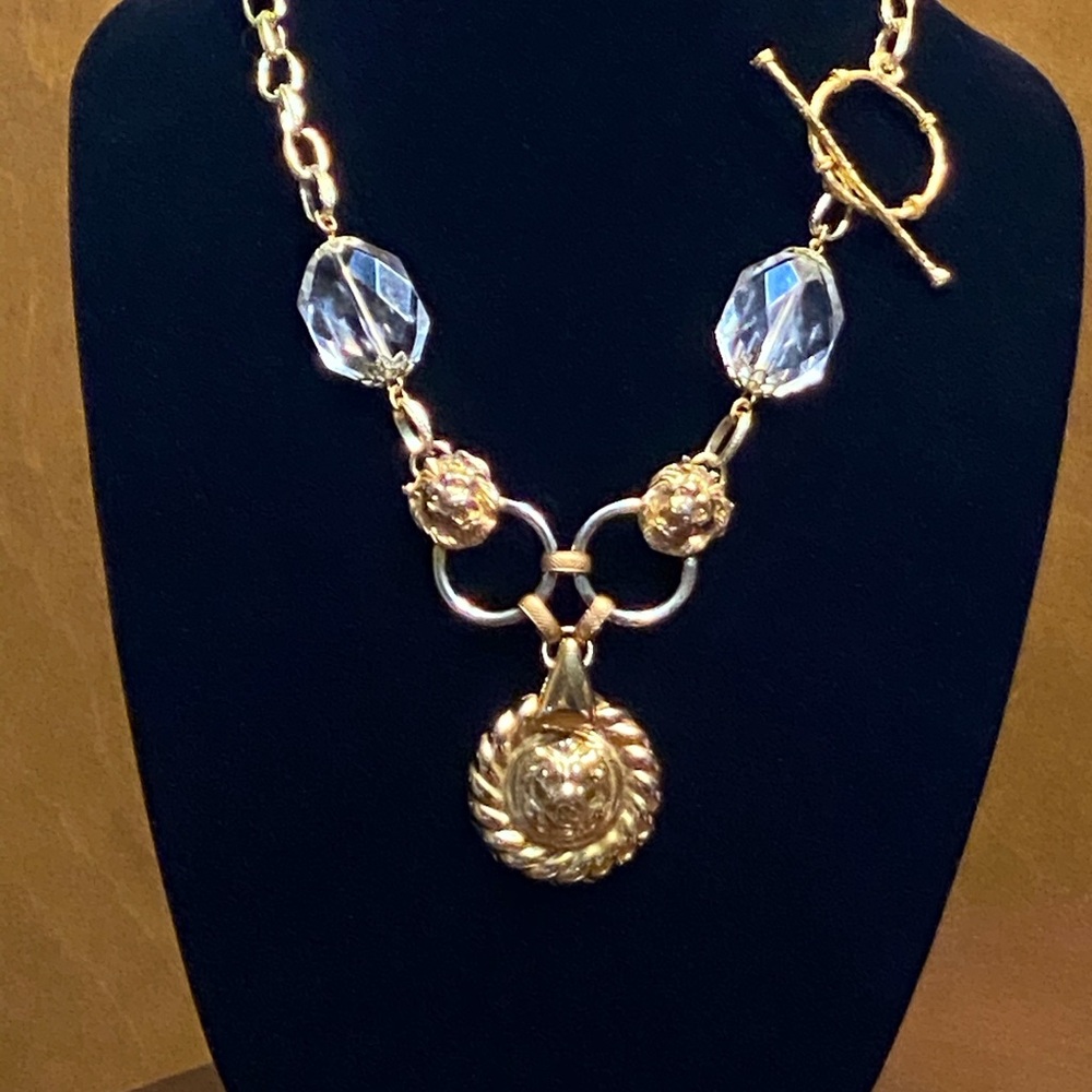 Lion Necklace with Toggle Clasp.